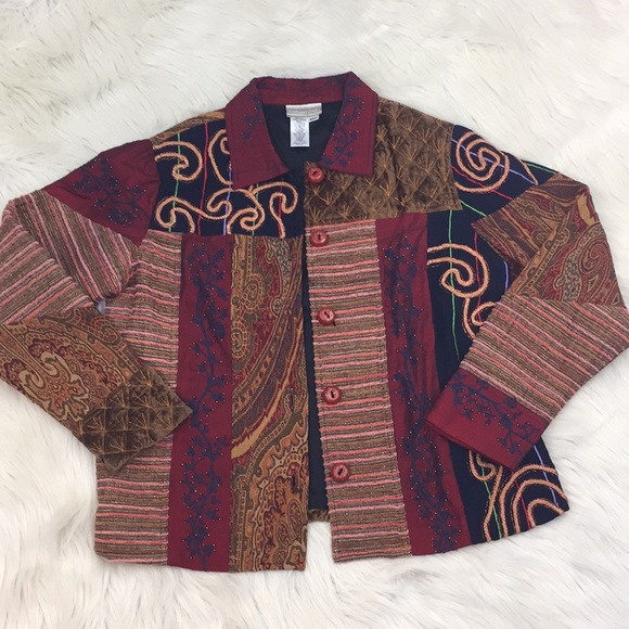 Coldwater Creek Jackets & Blazers - Coldwater Creek Art to Wear Jacket Embroidery